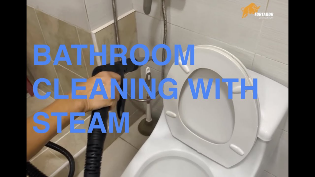 Bathroom cleaning with steam